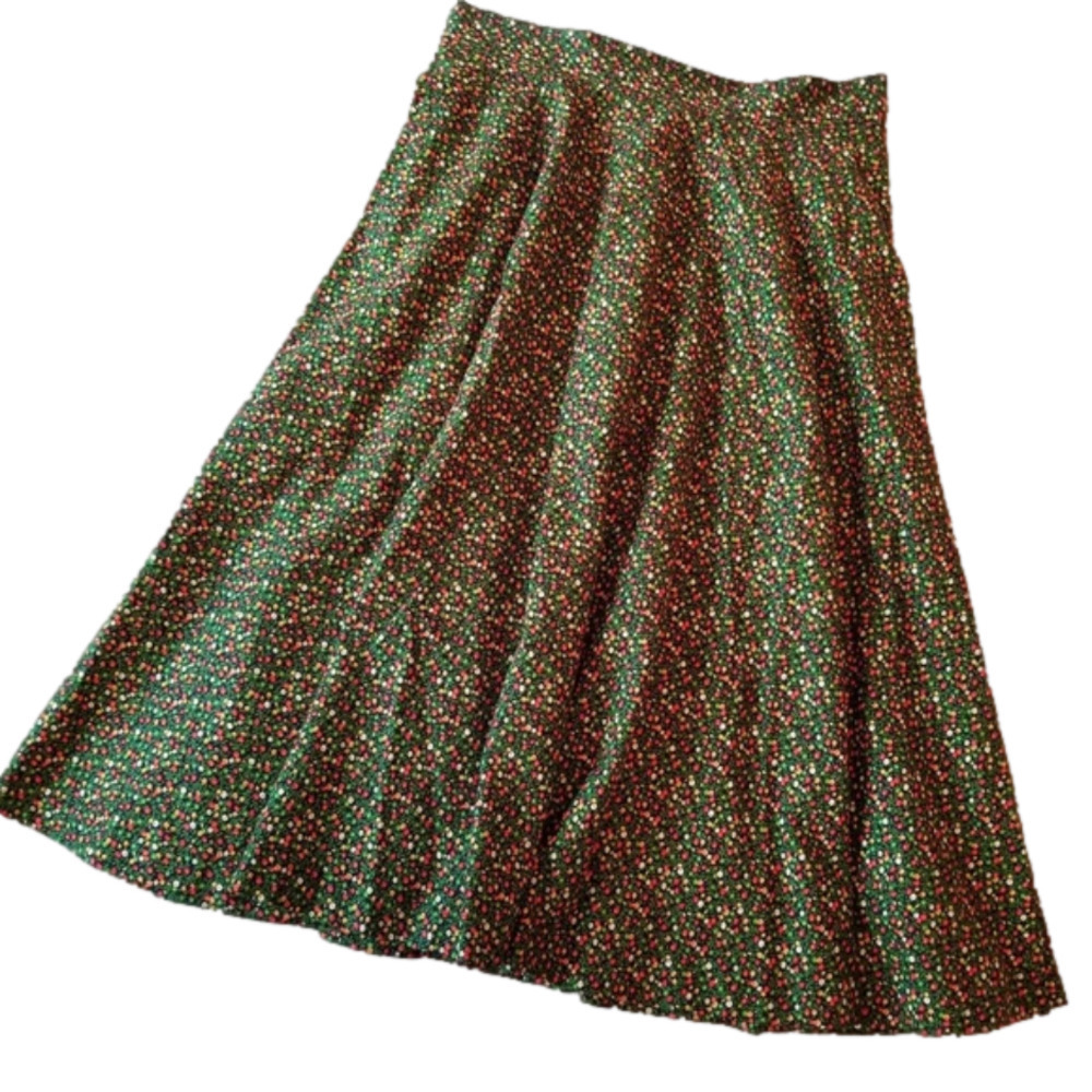 Vintage Handmade A-Line Floral Print Skirt